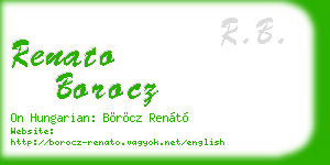 renato borocz business card